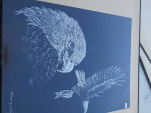lot 371 image: Art by L.L. browning 18x x14  American Eagle  151500