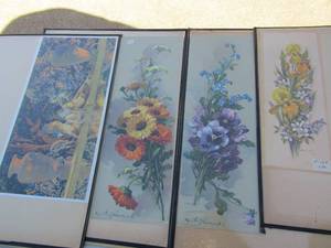 lot 378 image: Art flower 20x7, Swiss lady 19x10, flower 15x6, 20x7 flower