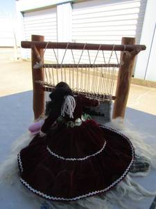 lot 380 image: Indian  weaving blanket 11x11  DCOR