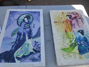 lot 388 image: 2 art pieces 21x15