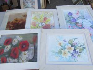 lot 395 image: Butler art all flowers 20x16