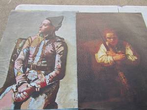 lot 425 image: Girl painting 24x18 and man 24x18