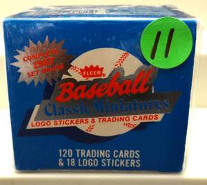 lot 11 image: 1987 Fleer Baseball Card Classic Miniatures Mini Factory Sealed Set 138 Total Cards - SEALED