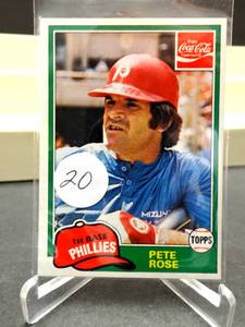lot 20 image: 1981 Topps Pete Rose Coca-Cola Special Edition #2  - NM