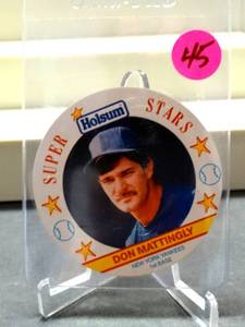 lot 45 image: RARE 1989 HolsumSchafers Super Star Discs Don Mattingly Yankees