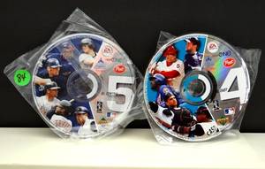 lot 84 image: 2003 CD Real One #4 & #5 NL Central EA Sports Upper Deck MLB Post Cereal Disc