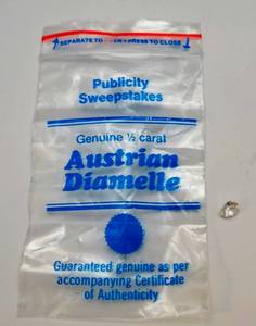 lot 102 image: Publicity Sweepstakes Gemstone - 12 CARAT Austrian Diamelle