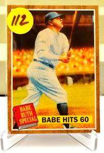 lot 112 image: 1962 Topps #139 Babe Ruth Special 5 Babe Hits 60  YANKEES - REPRINT