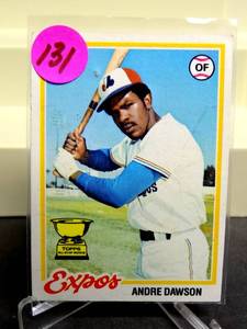 lot 131 image: 1978 Topps #72 ANDRE DAWSON Rookie Baseball Card (EX) Montreal Expos EXNM