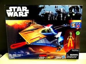 lot 137 image: $$$ Hasbro Disney Star Wars Rebels HERA SYNDULLAS A-WING (Phoenix Leader) NERF NiB - $$$