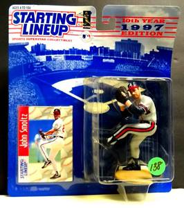 lot 138 image: John Smoltz Starting Lineup 1997 Sports Superstar Collectible wCARD
