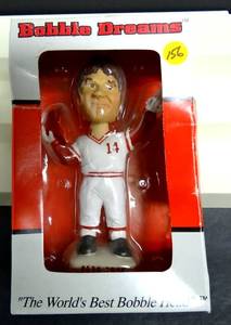 lot 156 image: LIMITED EDITION - 3798 OF 4192 PETE ROSE - CINNCINATTI REDS 2002 BOBBLE DREAMS - HAND PAINTED FINGER POINTING $$$