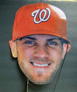 lot 166 image: RARE BLEACHER CREATURES Washington Senators BRYCE HARPER Bleacher Mask NWT $$