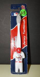 lot 213 image: SEALED ST LOUIS CARDINALS JERSEY TOOTHBRUSH - SOFT BRISTLE