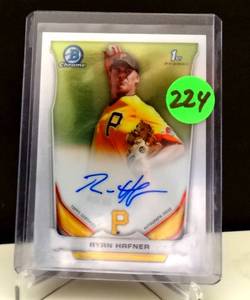 lot 224 image: 2014 Bowman Chrome Prospect Autographs #BCAPRHA Ryan Hafner Auto - NM-MT