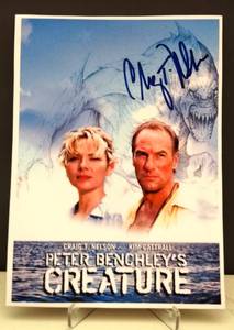 lot 225 image: AUTHENTIC AUTOGRAPH - CRAIG T NELSON (COACH, POLTERGEIST) HAND SIGNED 5 X 7 PETER BENCHLEYS CREATURE