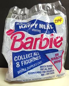 lot 244 image: 1991 McDonalds Happy Meal Sunsational Barbie Unopened $$