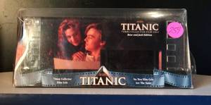 lot 259 image: ONE OF A KIND - TITANIC 1998 Jack and Rose Edition 70mm Movie FILM CELL DISPLAY