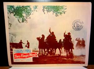 lot 262 image: RARE FRENCH STAMPED - 1950 TWO FLAGS WEST LOBBY CARD $$