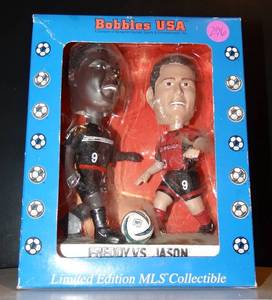 lot 296 image: BOBBLES USA - FREDDY VS JASON BOBBLEHEAD - NEVER OPENED $$