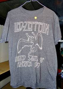 lot 298 image: VINTAGE AMERICA 1977 - LED ZEPPELIN T-SHIRT - SIZE LARGE