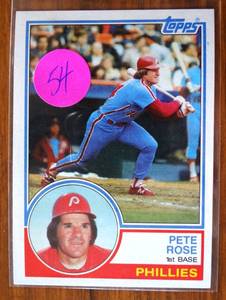 lot 54 image: 1983 Topps 100 Pete Rose The Hit King Phila Phillies