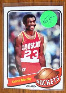 lot 65 image: VINTAGE 79-80 Topps CALVIN MURPHY # 81 Houston rockets VGEX