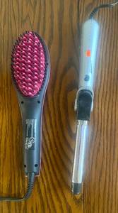 lot 152 image: Franzus Curling Iron and Simply Straight Straightening Brush