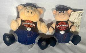 lot 165 image: 1993 Harley Davidson Plush Biker Hog 6 HD 1993 Plush Hog in Denim Pants