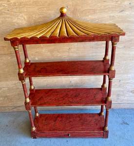 lot 11 image: Free Standing or Wall Attach Oriental Shelf