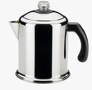 lot 38 image: Farberware 50124 Classic Yosemite Stainless Steel Cofee Perculotor 8 cups