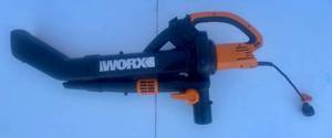 lot 190 image: Worx 12 amp 350CFM 210-MPH Corded Electric Blower and Vacuum Mulcher