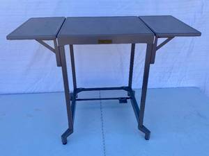 lot 62 image: Vintage Tiffany Stand Company Gray Drop Leaf Typewriter Table