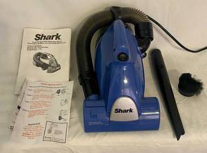 lot 65 image: Shark Cyclonic Bagless Hand Vac Blue Model V15Z B10231