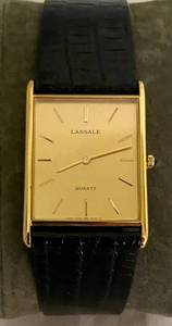 lot 97 image: Vintage Lassale By Seiko 18K Gold Plated Mens Watch Model 7730-5059 Ultra Thin