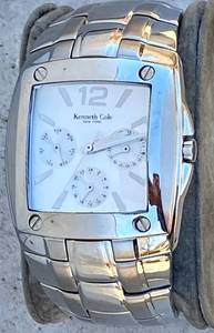 lot 100 image: Kenneth Cole New York Mens Watch All Stainless steel Water Resistant KC3522