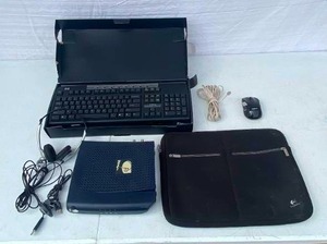lot 112 image: Logitech K800 Wieless Illuminated Keyboard, Headset, Logitech Cam, Wireless Mouse Logitech Computer Bag and Phone Cord