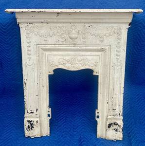 lot 118 image: Antique Iron Fireplace Mantle