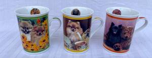 lot 133 image: 3 Danbury Mint Mugs In the Garden, Afternoon Tea, Play Day