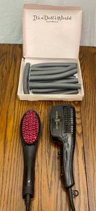 lot 148 image: Simply Straight Ceramic Straightening Brush, Gold n Hot Professional Styler and Hair Dryer