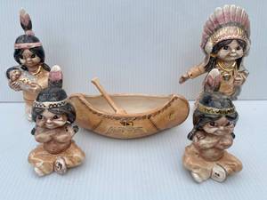 lot 21 image: 4 Native American Figurines