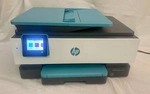 lot 195 image: HP Office Jet Pro 8028 All in One Printer, Scan, Copy, Fax and WiFi