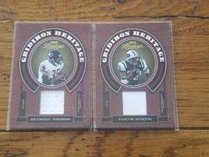 lot 33 image: Playoff Prestige - Gridiron Heritage jersey cards - Total of 2