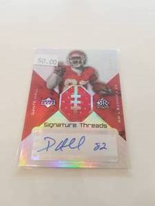 lot 47 image: Upper Deck - Dante Hall Signature threads signed and game worn jersey football card