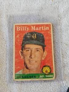 lot 50 image: Billy Martin baseball card