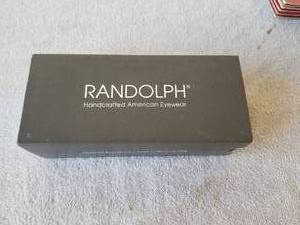 lot 5 image: Randoph handcrafted Aviator sunglasses