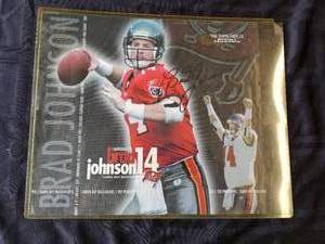 lot 71 image: Brad Johnson - Tampa Bay Buccaneers - Autographed 11 x 14 - with COA