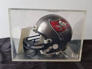 lot 119 image: Tampa Bay Buccaneers - Martin Gramatica Autographed Football mini-helmet in case - with COA