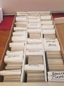 lot 157 image: Generous amount of Baseball cards 3000 trading cards