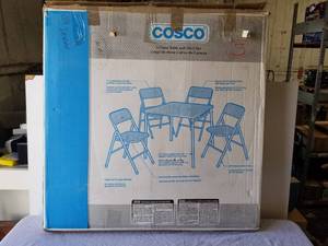 lot 339 image: Cosco fold up table with 4 chairs
